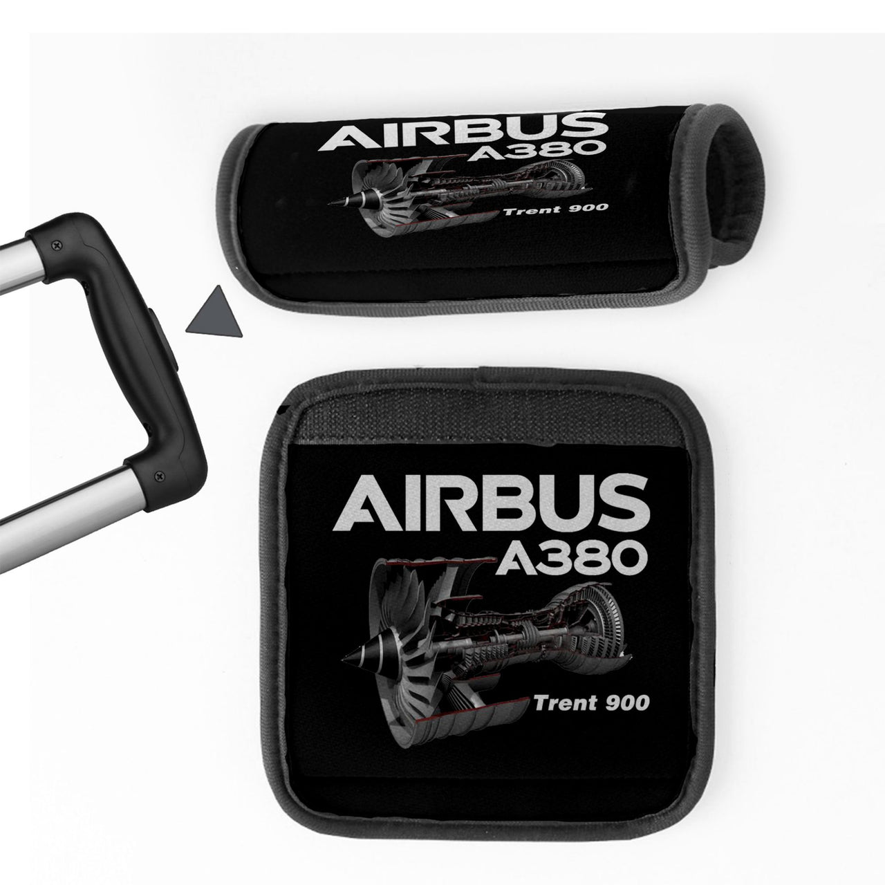 Airbus A380 & Trent 900 Engine Designed Neoprene Luggage Handle Covers