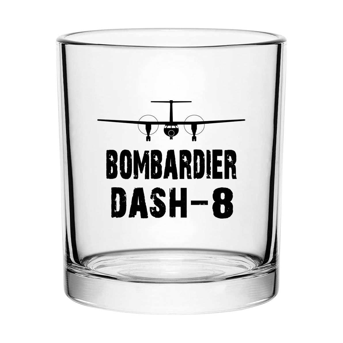 Bombardier Dash8 & Plane Designed Special Whiskey Glasses Aviation Shop