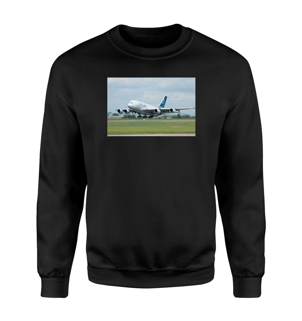 Departing Airbus A380 with Original Livery Designed Sweatshirts