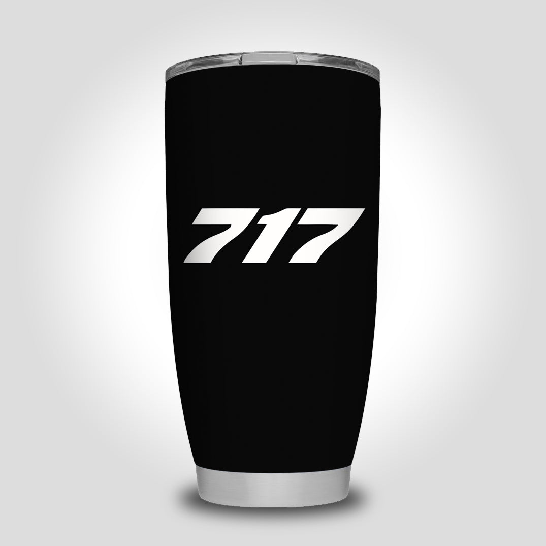 717 Flat Text Designed Tumbler Travel Mugs
