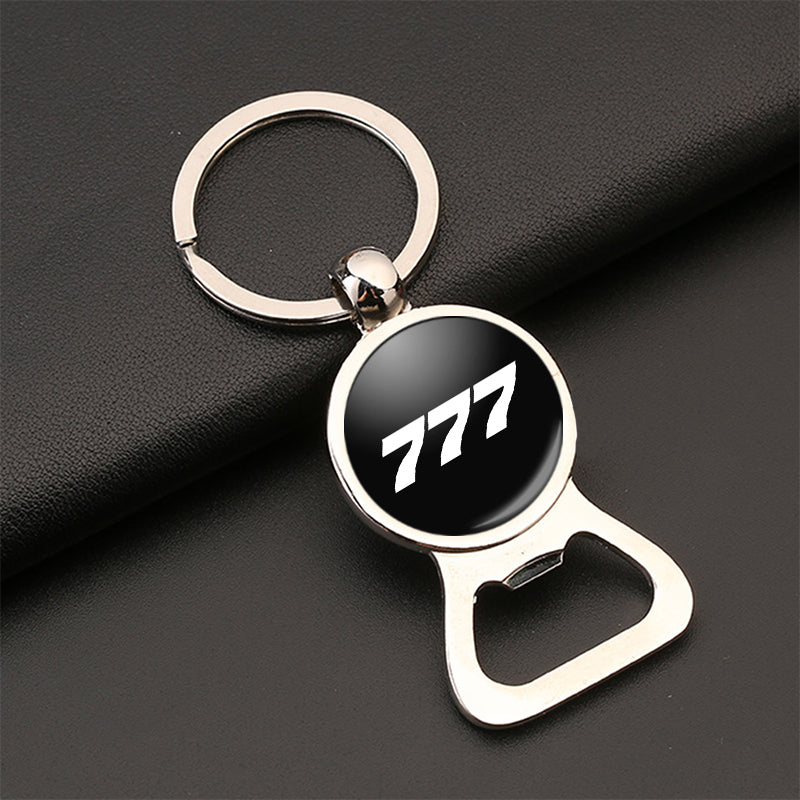 777 Flat Text Designed Bottle Opener Key Chains