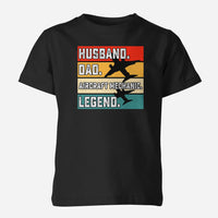 Thumbnail for Husband & Dad & Aircraft Mechanic & Legend Designed Children T-Shirts