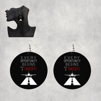 Thumbnail for Every Opportunity Designed Wooden Drop Earrings