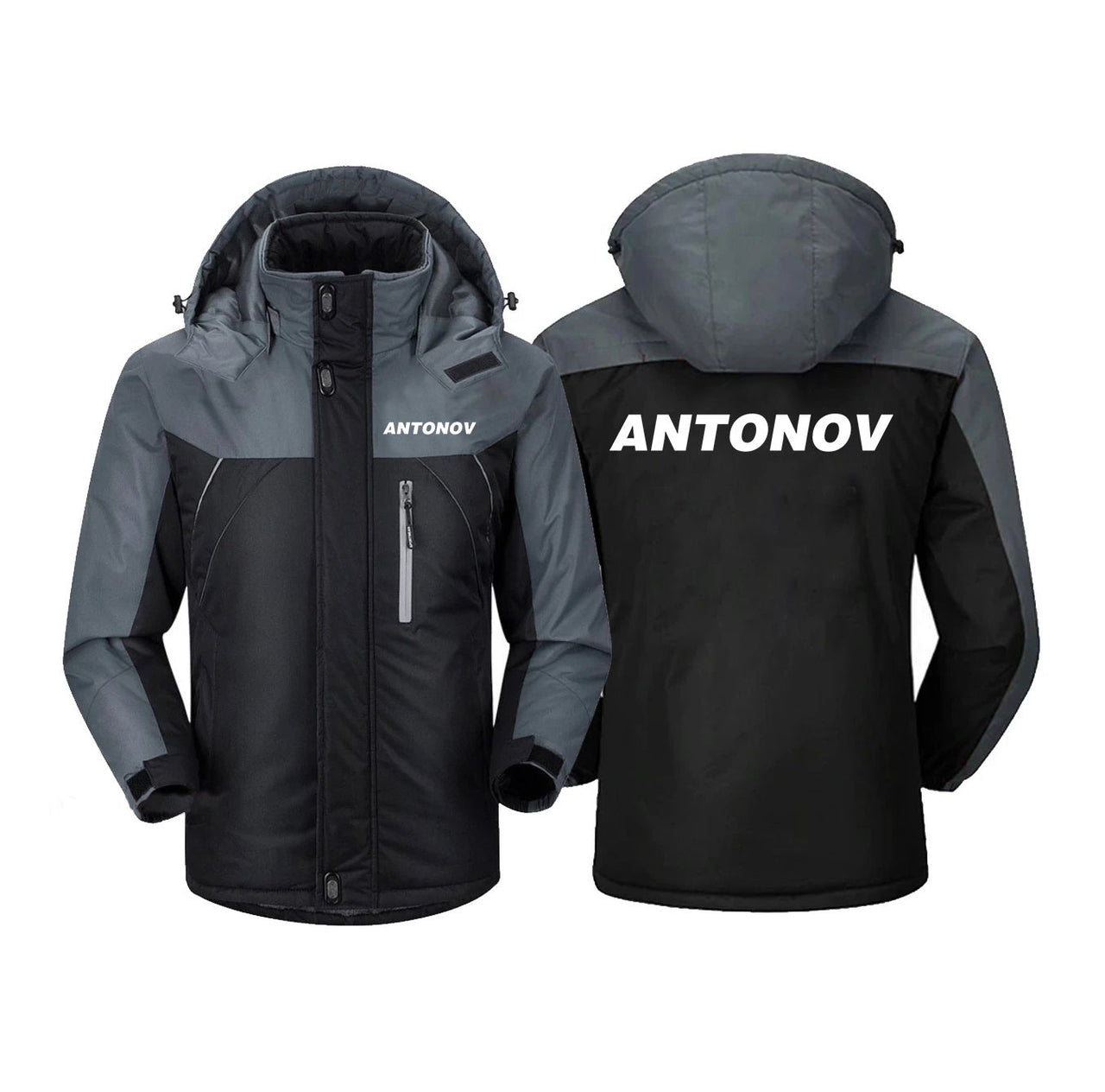 Antonov & Text Designed Thick Winter Jackets