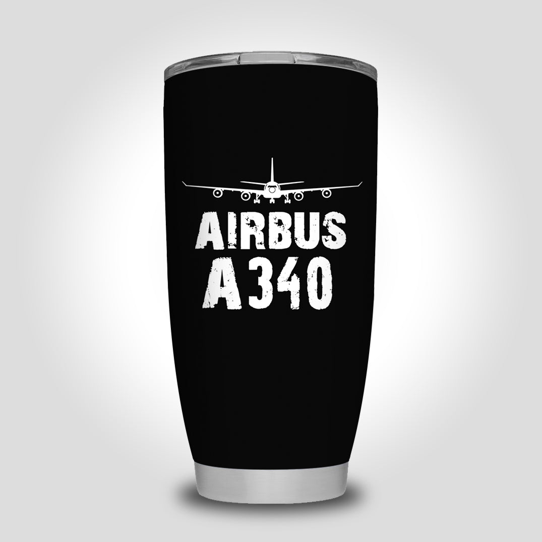 Airbus A340 & Plane Designed Tumbler Travel Mugs