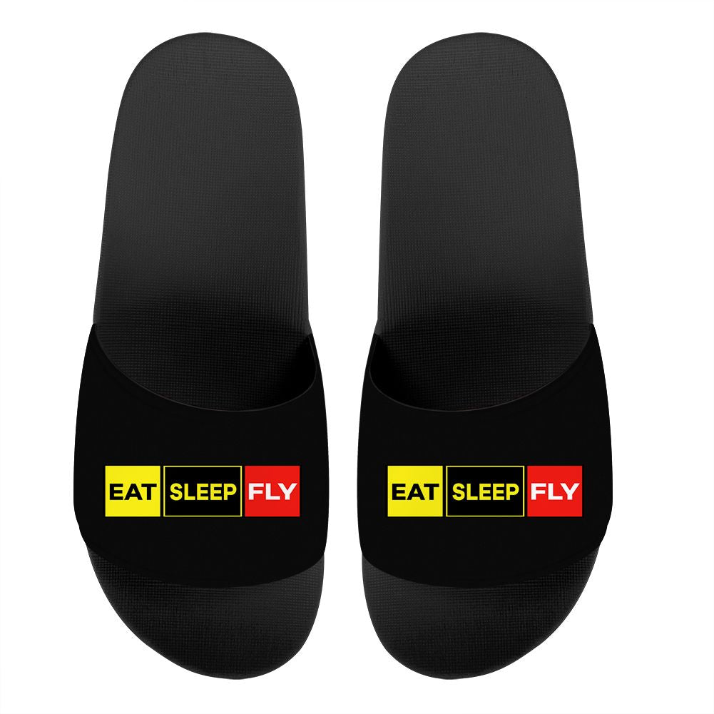 Eat Sleep Fly (Colourful) Designed Sport Slippers