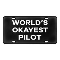 Thumbnail for World's Okayest Pilot Designed Metal (License) Plates