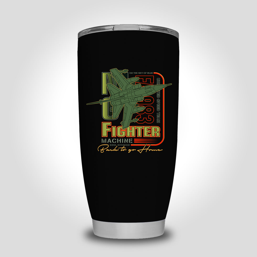 Fighter Machine Designed Tumbler Travel Mugs