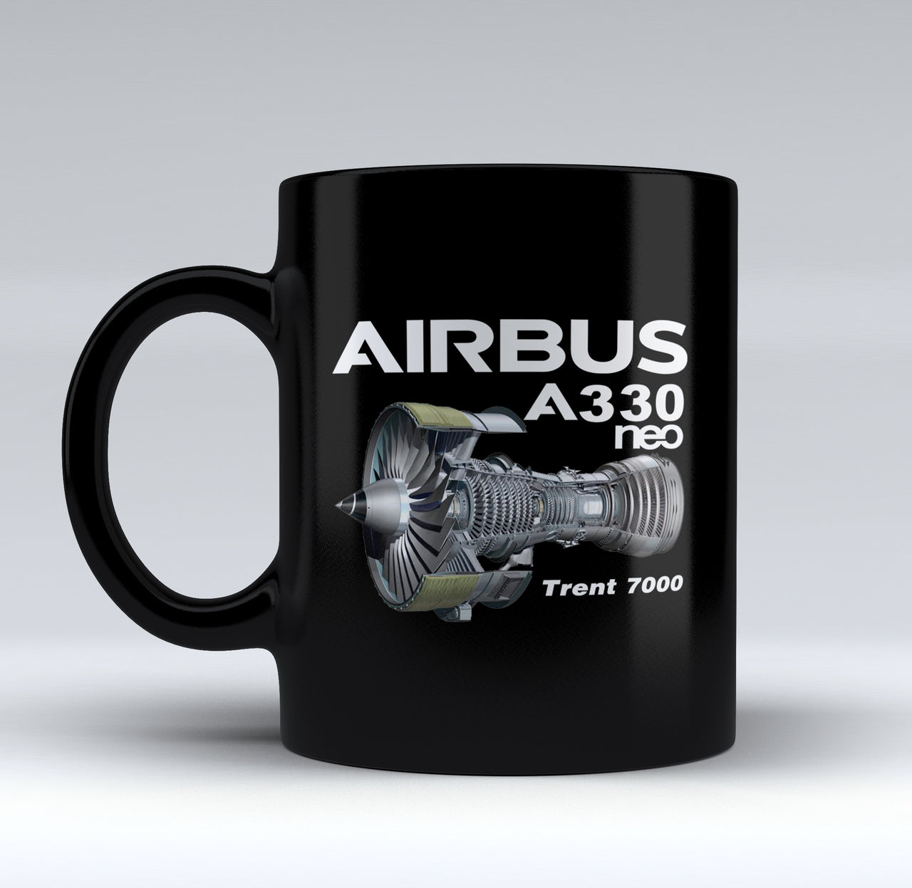 Airbus A330neo & Trent 7000 Designed Black Mugs