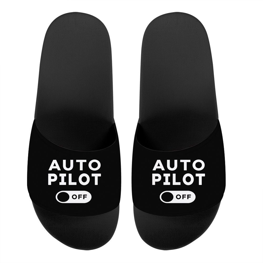 Auto Pilot Off Designed Sport Slippers