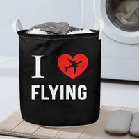 Thumbnail for I Love Flying Designed Laundry Baskets