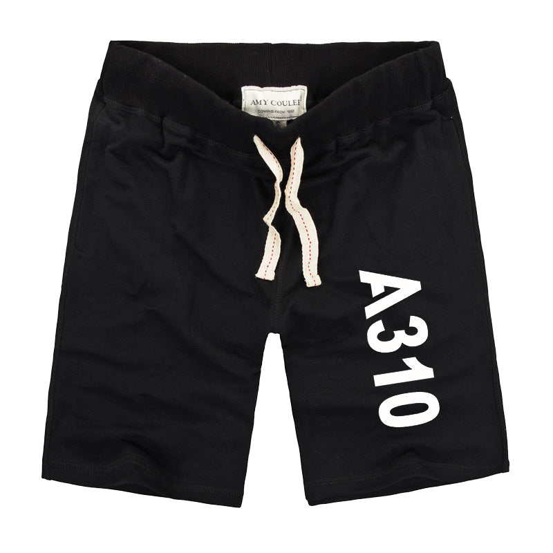 A310 Text Designed Cotton Shorts
