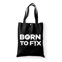 Thumbnail for Born To Fix Airplanes Designed Tote Bags