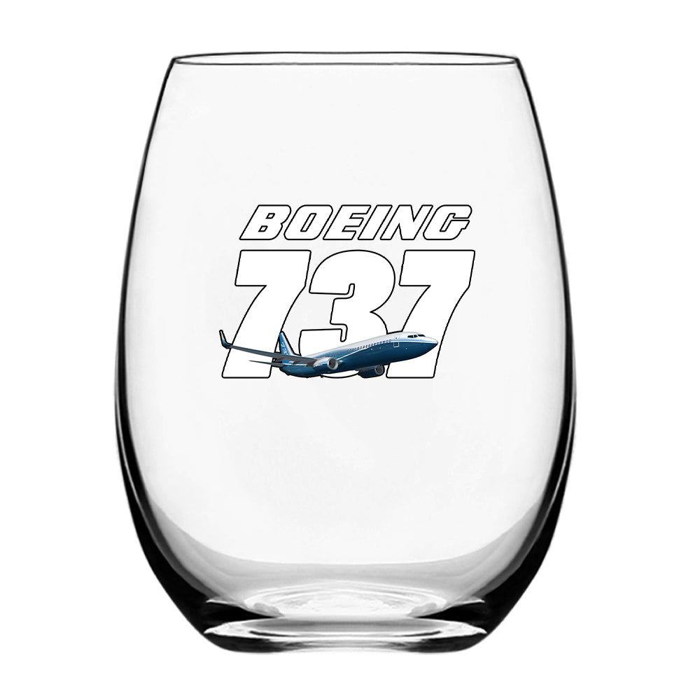 Super Boeing 737+Text Designed Water & Drink Glasses