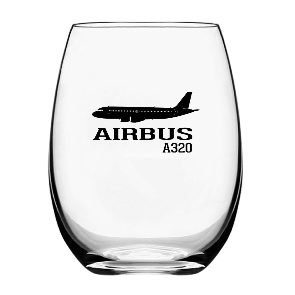 Airbus A320 Printed Designed Beer & Water Glasses