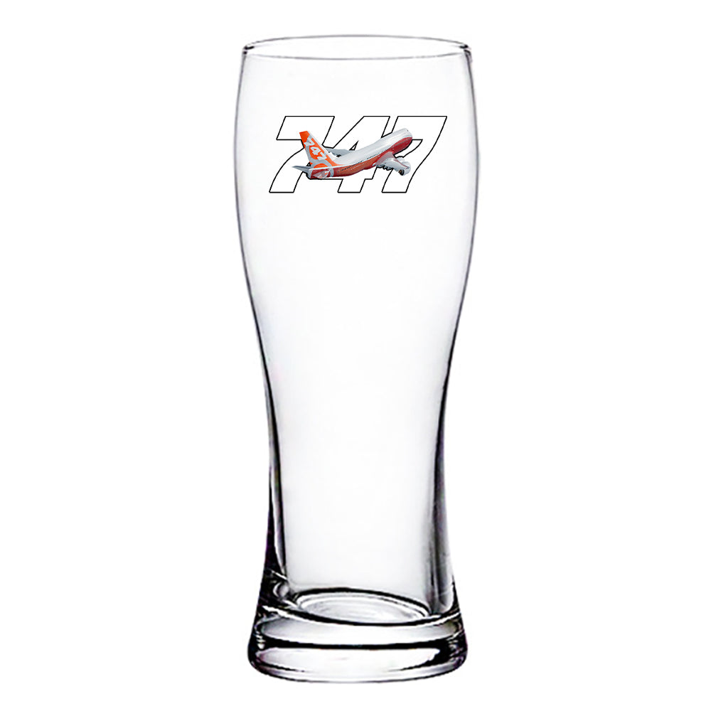 Super Boeing 747 Intercontinental Designed Pilsner Beer Glasses