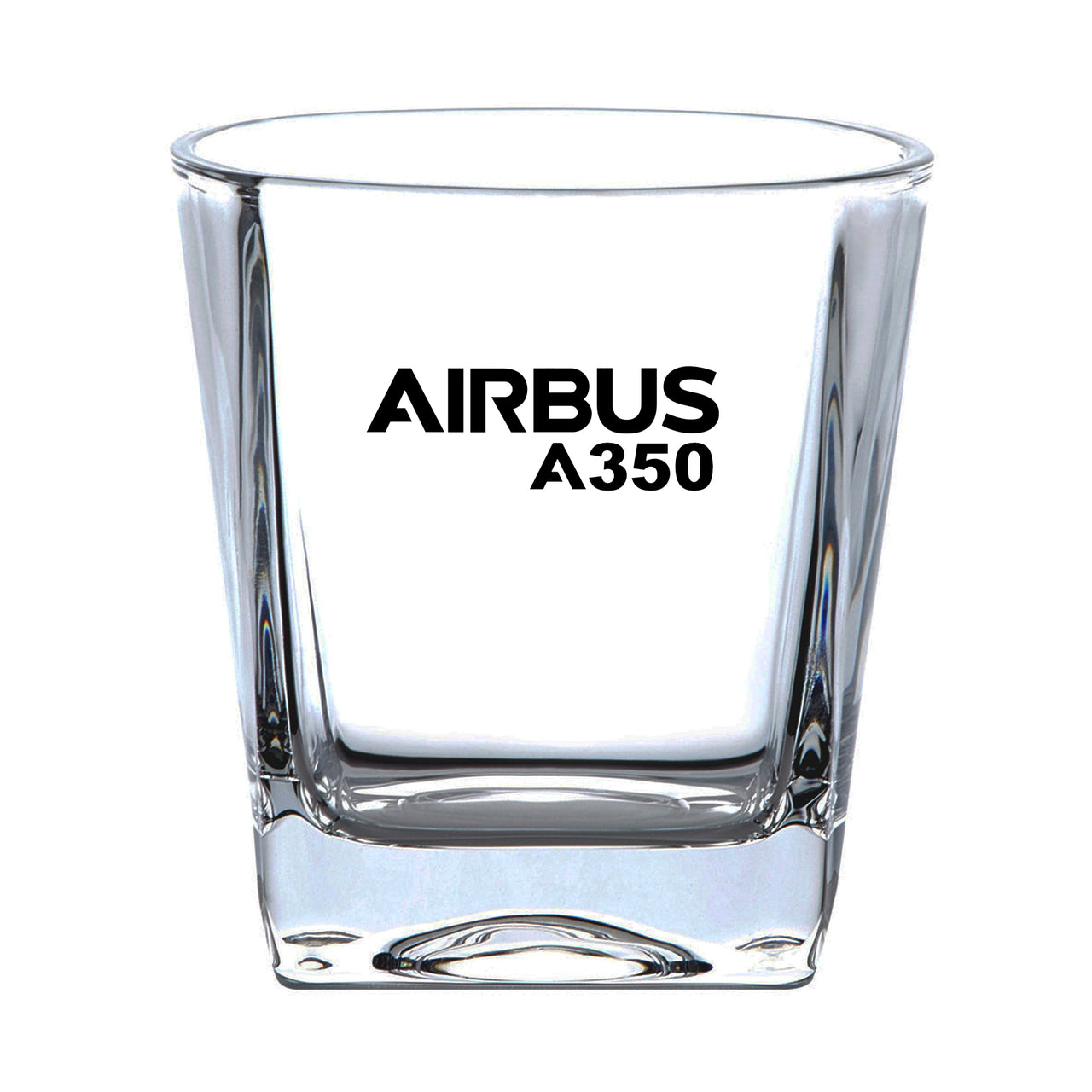 Airbus A350 & Text Designed Whiskey Glass