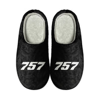 Thumbnail for 757 Flat Text Designed Cotton Slippers