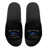 Thumbnail for Your Captain Is Speaking Designed Sport Slippers