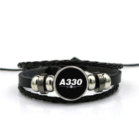 Thumbnail for Super Airbus A330 Designed Leather Bracelets