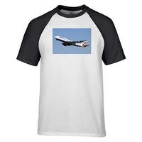 Thumbnail for Departing British Airways Boeing 747 Designed Raglan T-Shirts