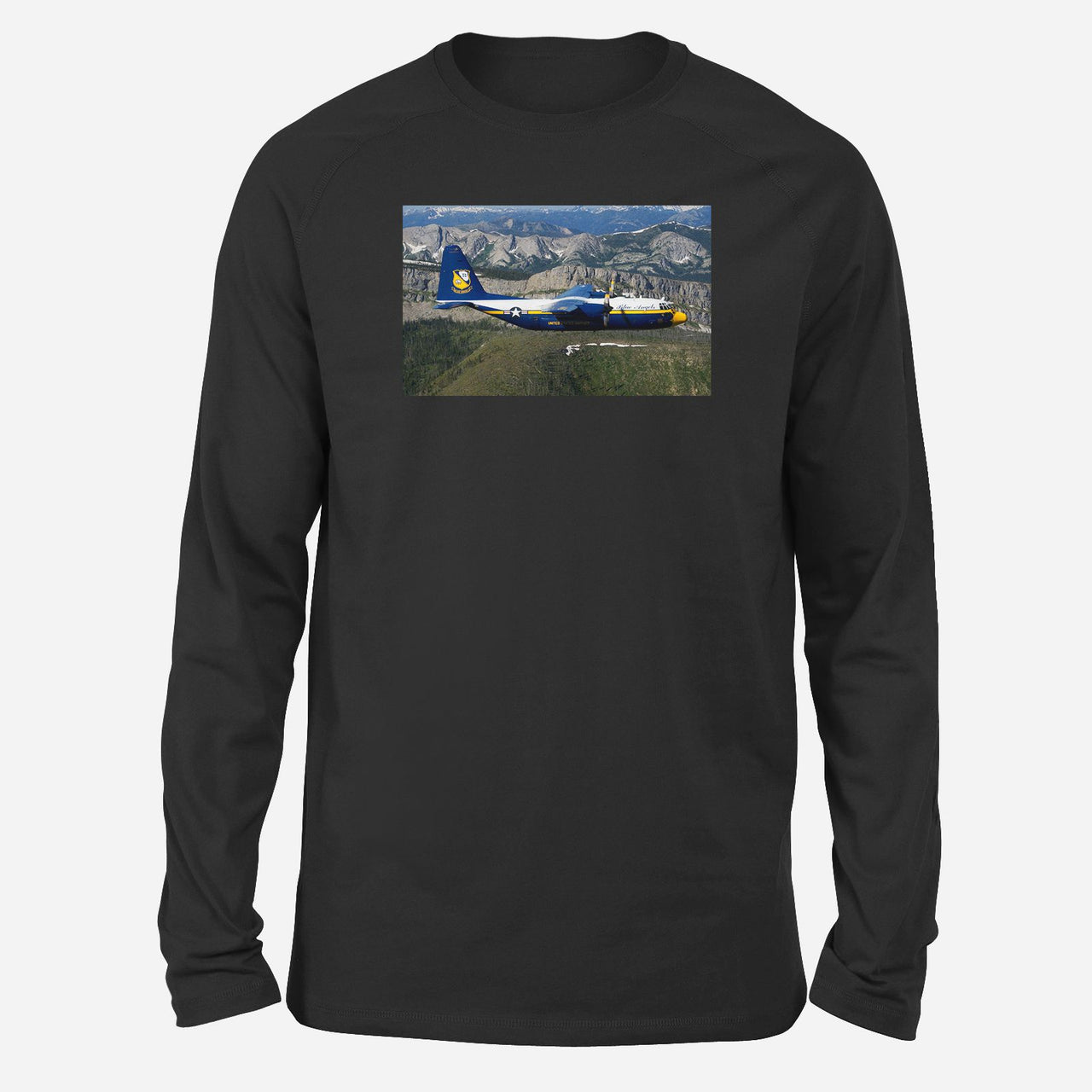 Amazing View with Blue Angels Aircraft Designed Long-Sleeve T-Shirts