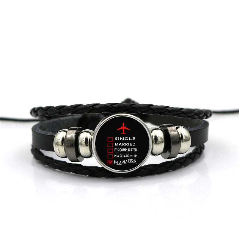 In Aviation Designed Leather Bracelets