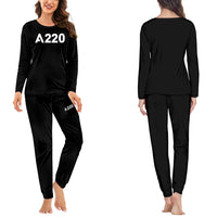 Thumbnail for A220 Flat Text Designed Women Pijamas