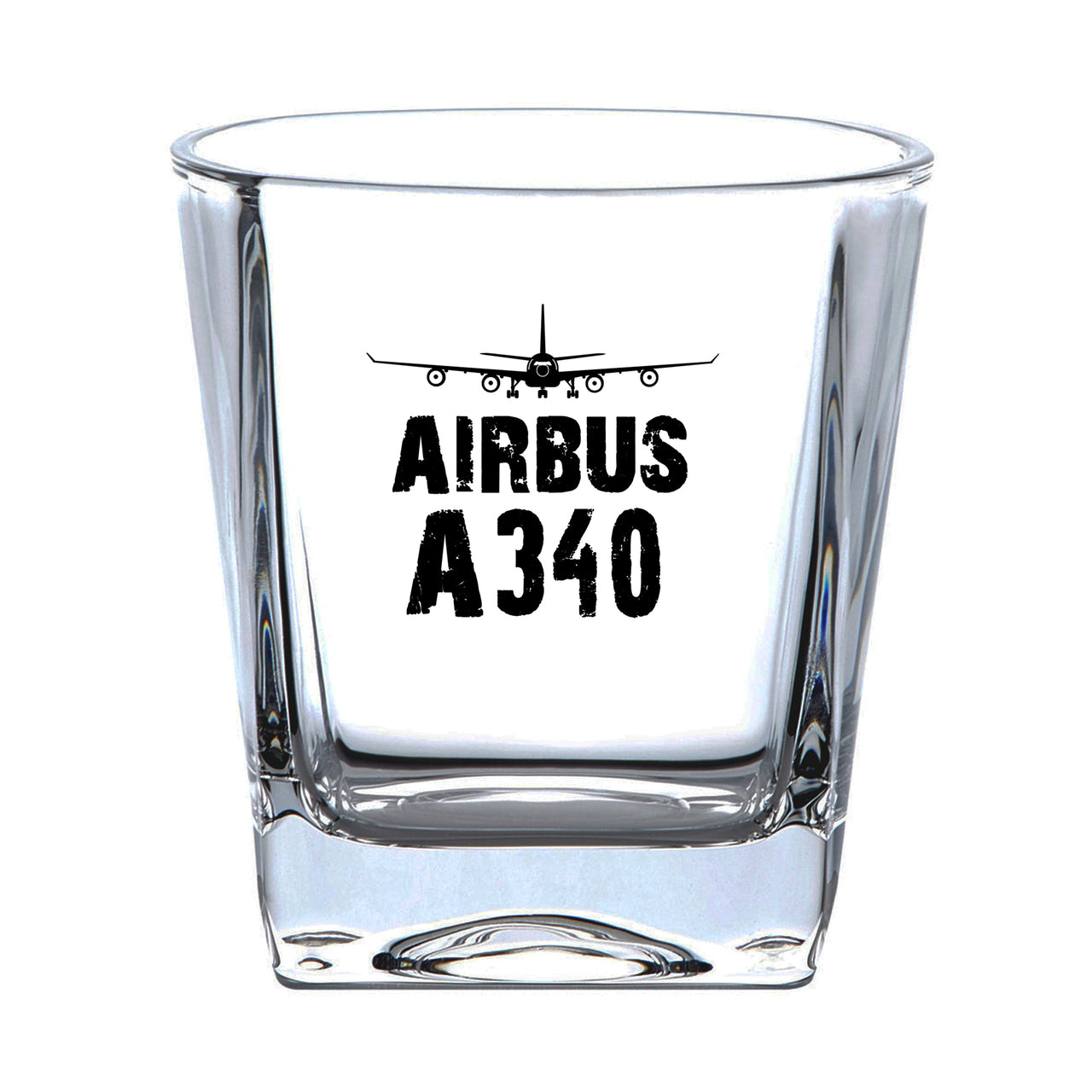Airbus A340 & Plane Designed Whiskey Glass