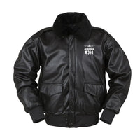 Thumbnail for Airbus A340 & Plane Designed Leather Bomber Jackets