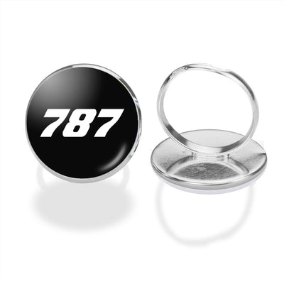 Boeing 787 Flat Text aviation ring in stainless steel.