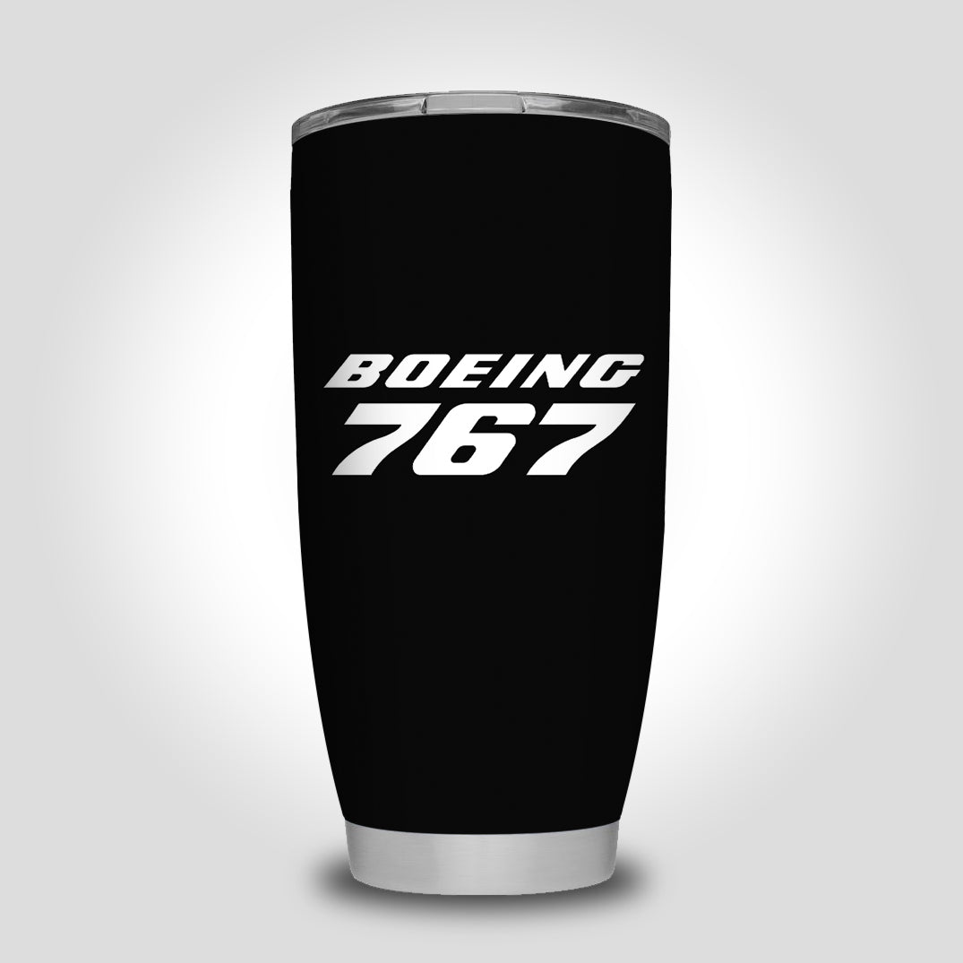 Boeing 767 & Text Designed Tumbler Travel Mugs