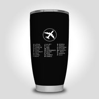 Thumbnail for Aviation Alphabet 2 Designed Tumbler Travel Mugs