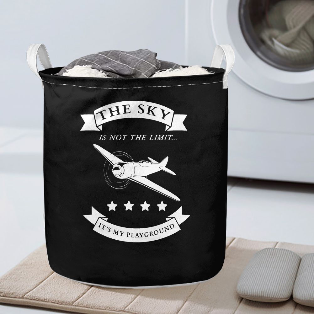 The Sky is not the limit, It's my playground Designed Laundry Baskets