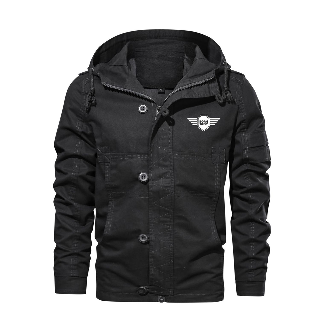 Born To Fly & Badge Designed Cotton Jackets