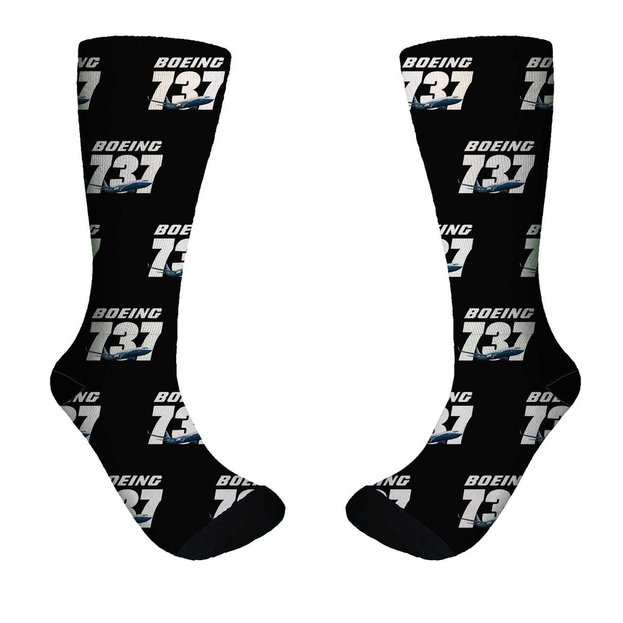 Super Boeing 737+Text Designed Socks