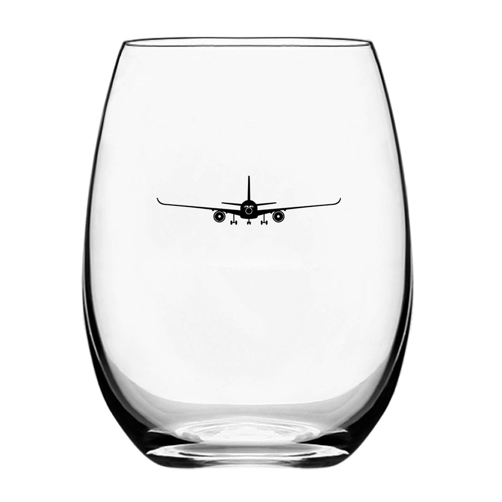 Airbus A350 Silhouette Designed Water & Drink Glasses