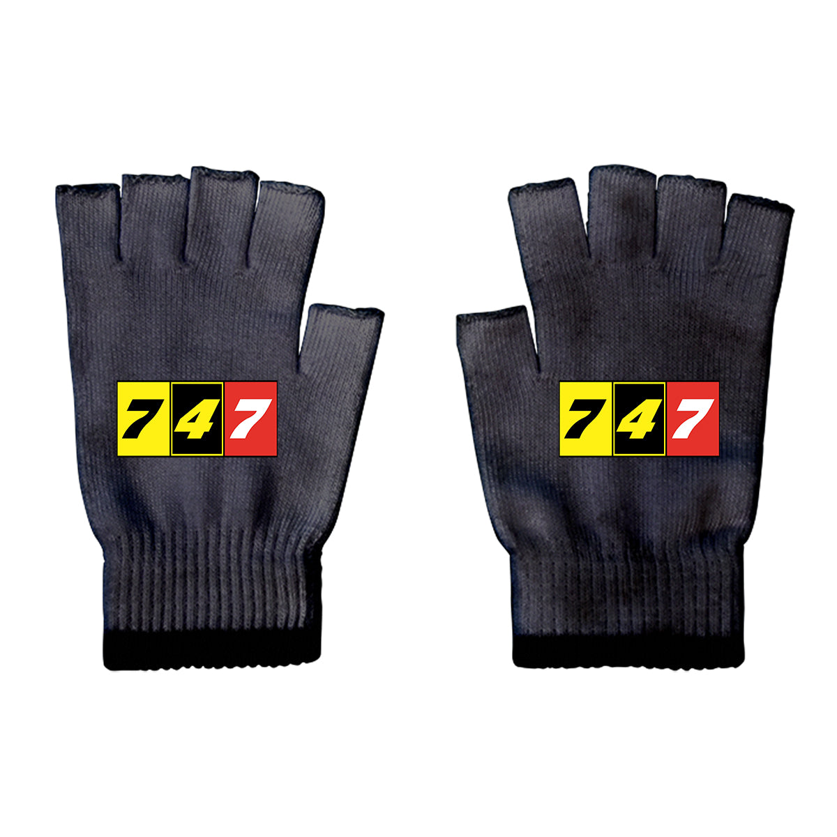 Flat Colourful 747 Designed Cut Gloves