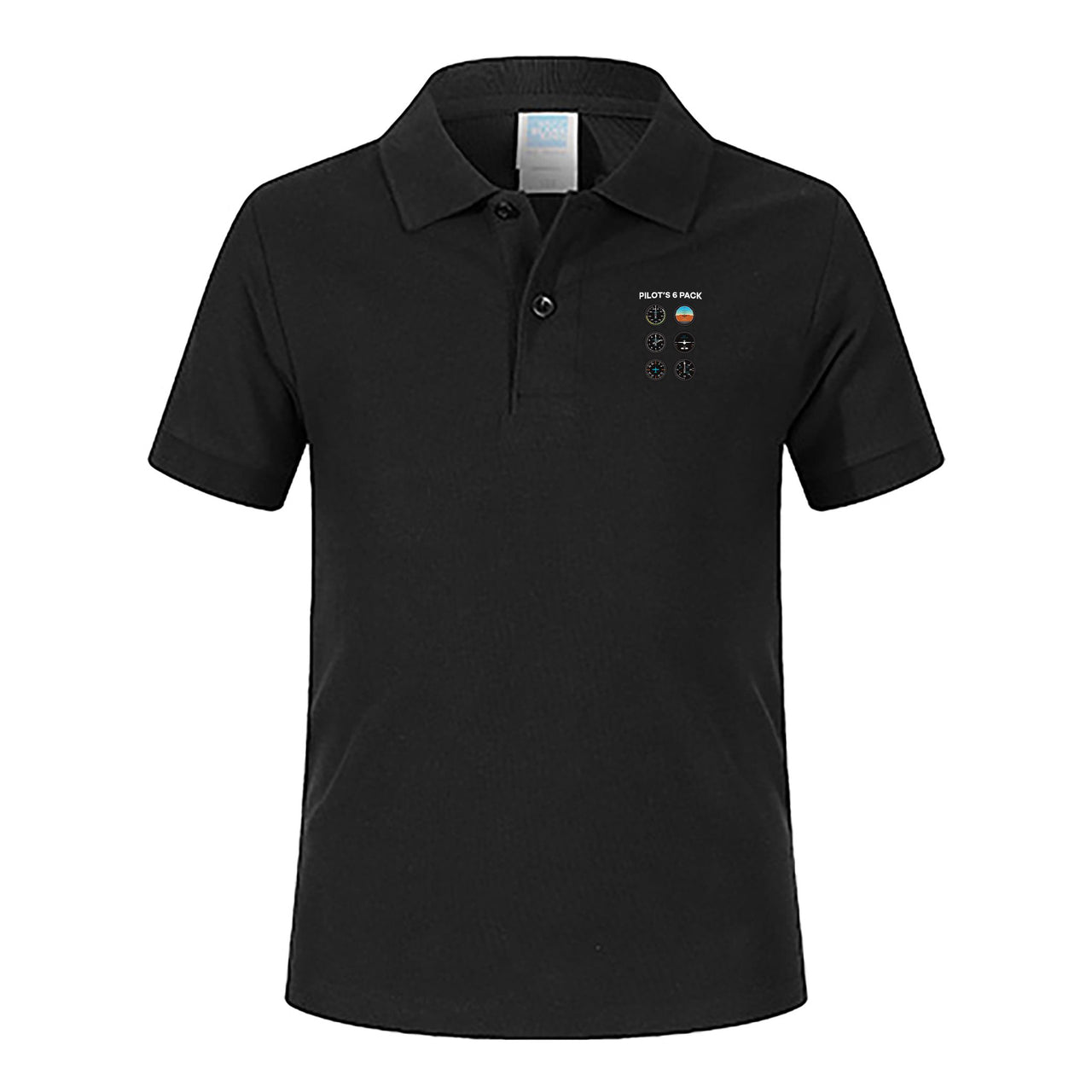 Pilot's 6 Pack Designed Children Polo T-Shirts