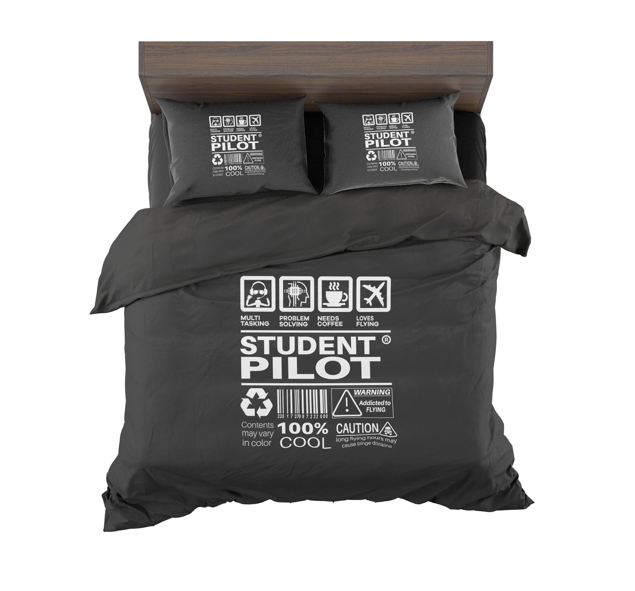 Student Pilot Label Designed Bedding Sets