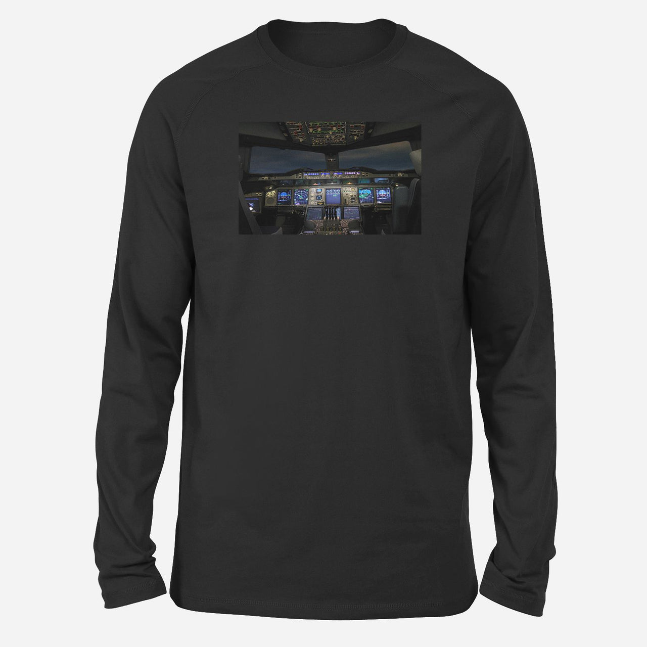 Airbus A380 Cockpit Designed Long-Sleeve T-Shirts