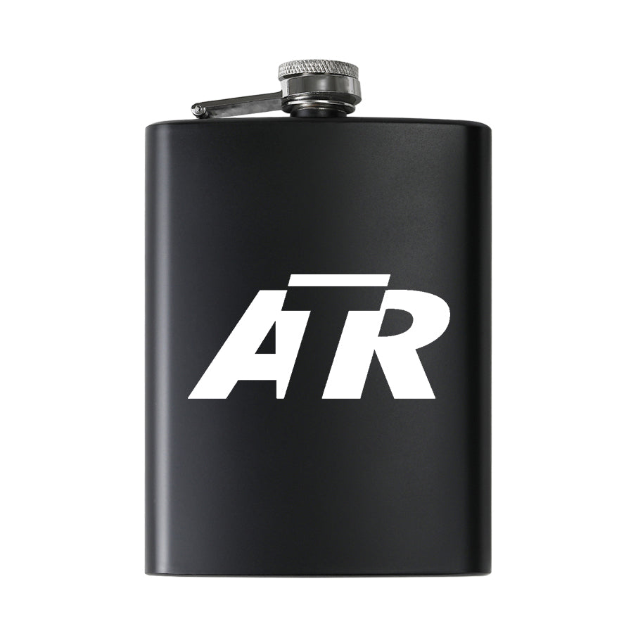 ATR & Text Designed Stainless Steel Hip Flasks