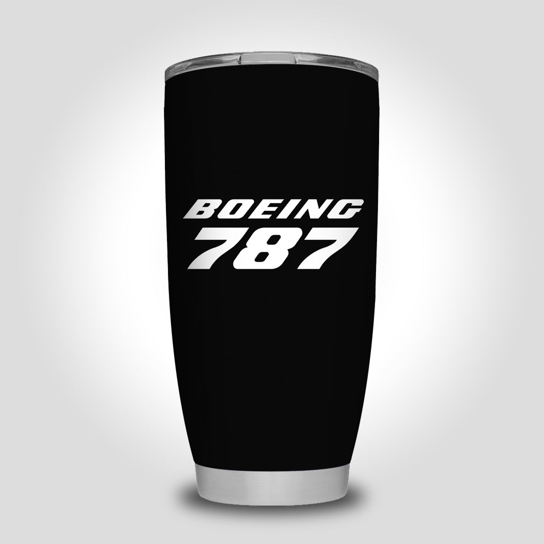 Boeing 787 & Text Designed Tumbler Travel Mugs