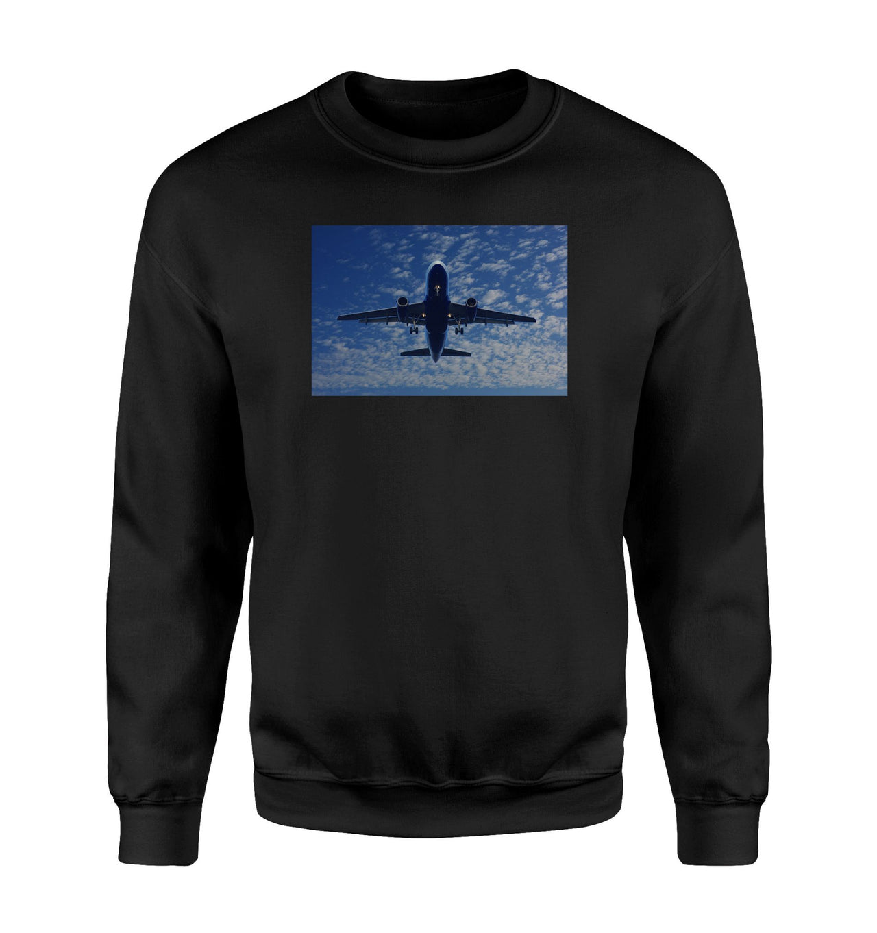 Airplane From Below Designed Sweatshirts