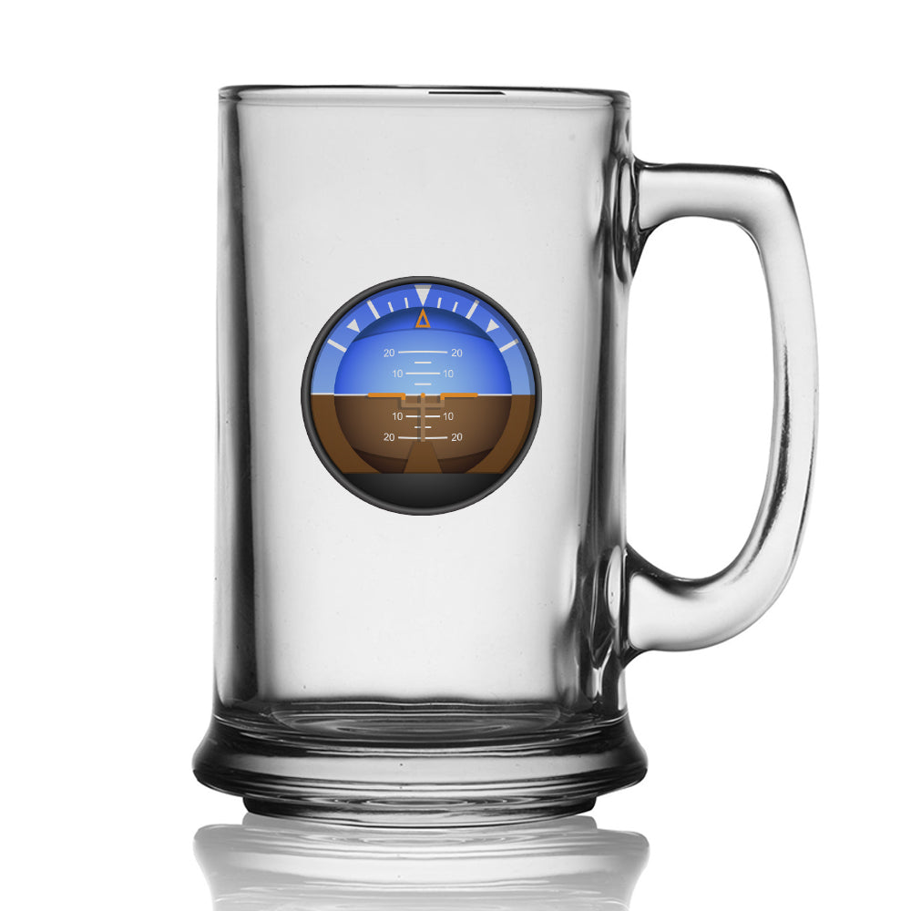 Gyro Horizon 2 Designed Beer Glass with Holder