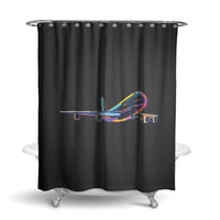 Thumbnail for Multicolor Airplane Designed Shower Curtains