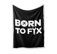 Thumbnail for Born To Fix Airplanes Designed Bed Blankets & Covers
