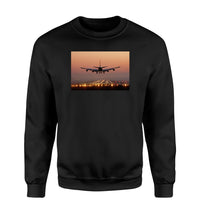 Thumbnail for Landing Boeing 747 During Sunset Designed Sweatshirts