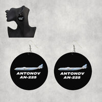 Thumbnail for The Antonov AN-225 Designed Wooden Drop Earrings