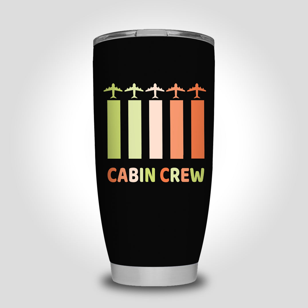 Colourful Cabin Crew Designed Tumbler Travel Mugs